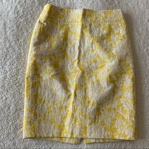 Yellow & White Printed Skirt